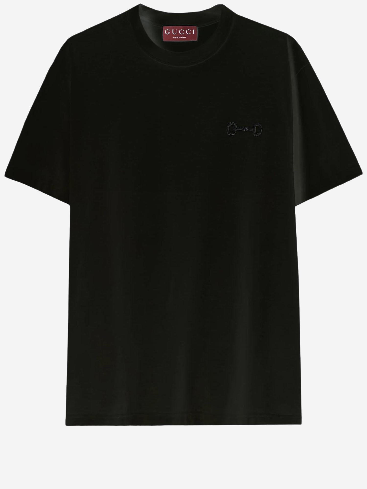 T-SHIRT IN JERSEY DI COTONE CON RICAMO 837959 XJHMR1043 GUCCI 