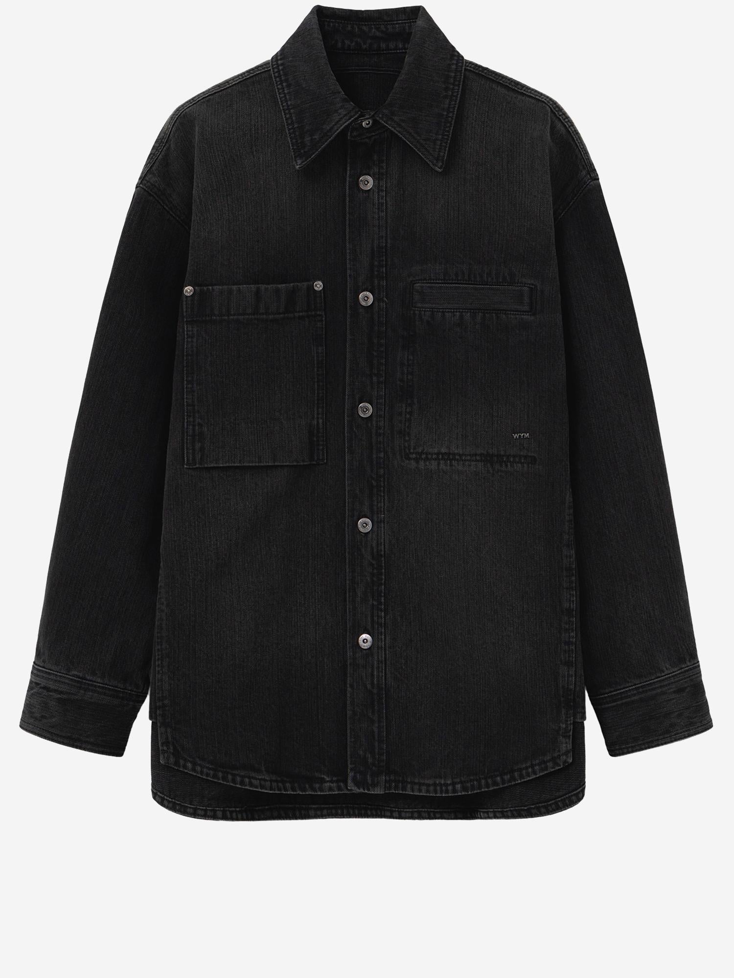 CAMICIA IN COTONE CON LOGO W261SH27 970B WOOYOUNGMI 