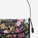 Borsa a spalla in tessuto moiré con stampa Papier Floral 8W0B0T31 QLZN96 VALENTINO GARAVANI 