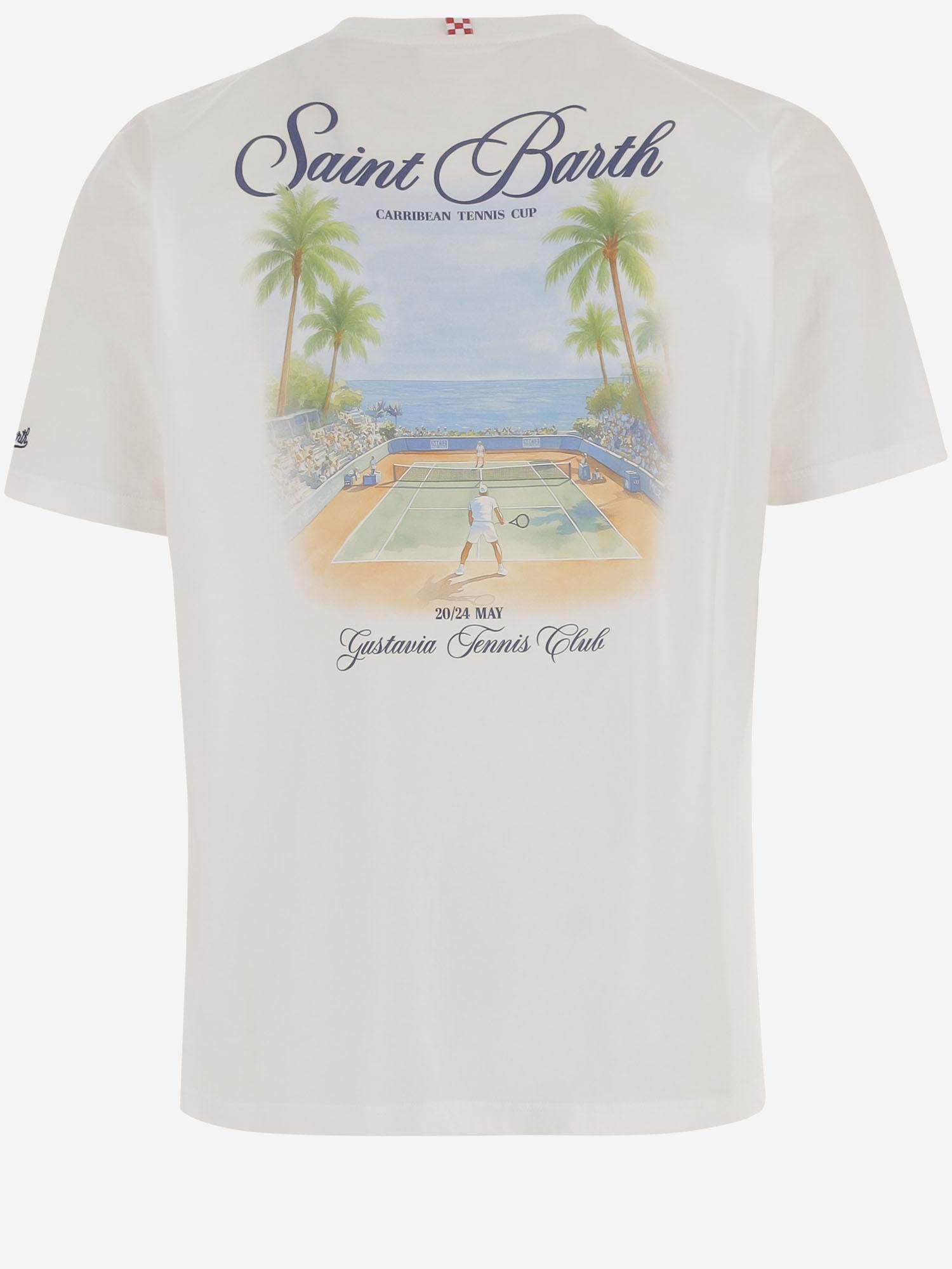 T-SHIRT IN COTONE CON STAMPA PRL0002 00931L MC2 SAINT BARTH 