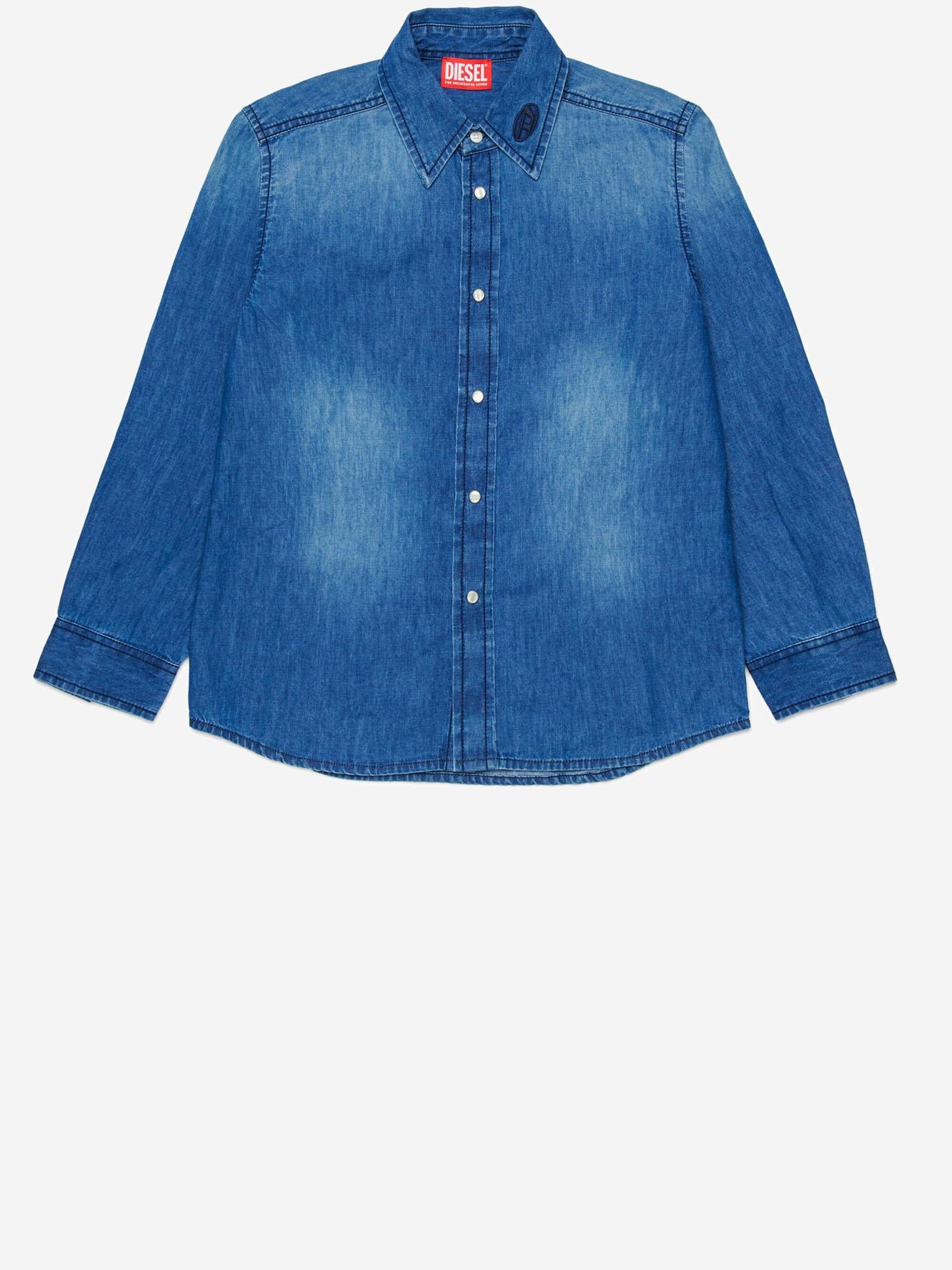 CAMICIA CSIMPLY-OVER IN COTONE J01330 KXBRWK01 DIESEL KIDS 