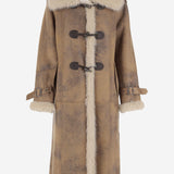 CAPPOTTO IN NYLON CON DETTAGLI IN PELLICCIA PZ119 SLV003 UNCOMMON 