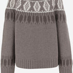 MAGLIONE IN CASHMERE CON MOTIVO GEOMETRICO KNJP24272B 183 ARCH4 