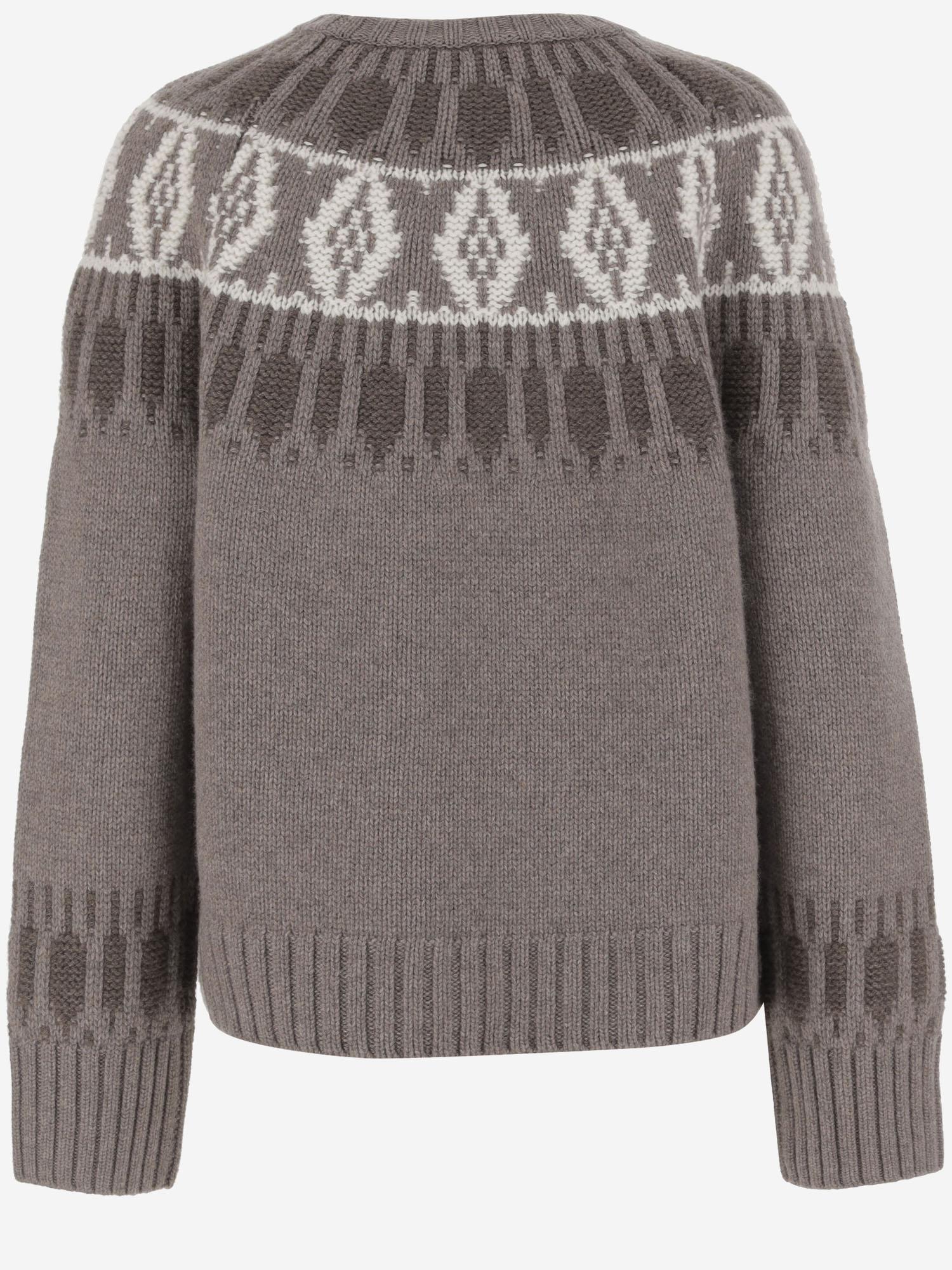 MAGLIONE IN CASHMERE CON MOTIVO GEOMETRICO KNJP24272B 183 ARCH4 