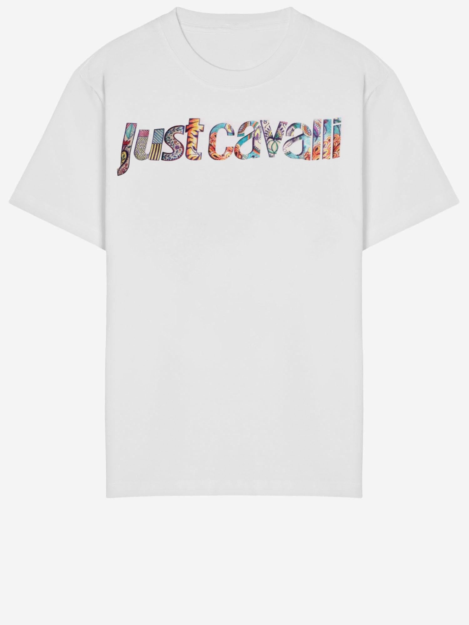 T-SHIRT IN COTONE CON LOGO 80PAHT03 CJ500003 JUST CAVALLI 