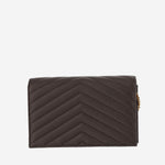 PORTAFOGLIO IN PELLE CON CATENA ENVELOPE CASSANDRE 857605 AAA441997 SAINT LAURENT 