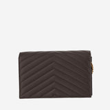 PORTAFOGLIO IN PELLE CON CATENA ENVELOPE CASSANDRE 857605 AAA441997 SAINT LAURENT 