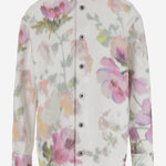 CAMICIA IN DENIM DI COTONE CON MOTIVO FLOREALE S359Y50XA0 2102 LOEWE 