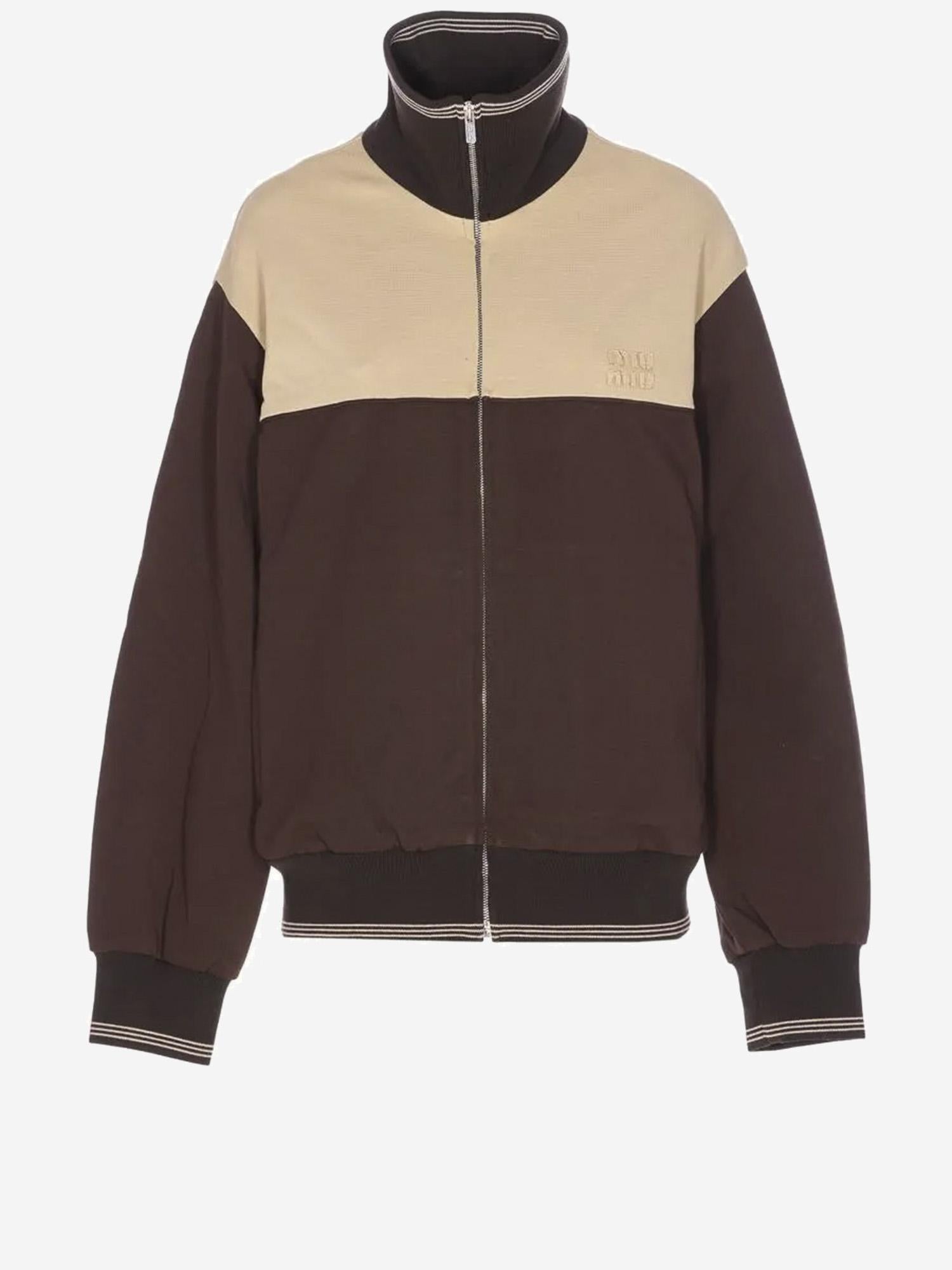 GIACCA CON PANNELLO A CONTRASTO MJLA02 18FXF049E MIU MIU 