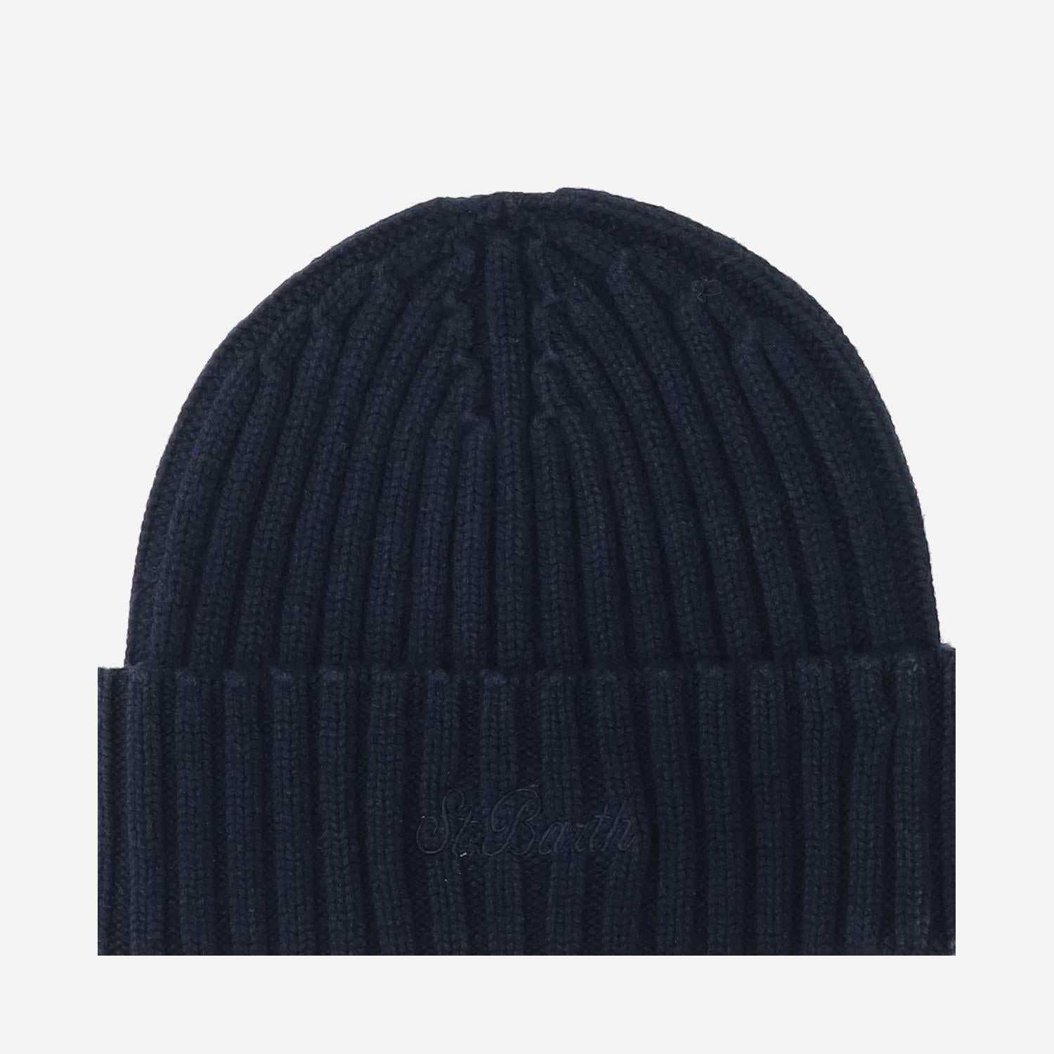 BEANIE IN MISTO LANA CON LOGO WENGEN 00010G MC2 SAINT BARTH 