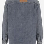 CAMICIA IN DENIM DI COTONE CON LOGO DS0011 PG1855172 JW ANDERSON 