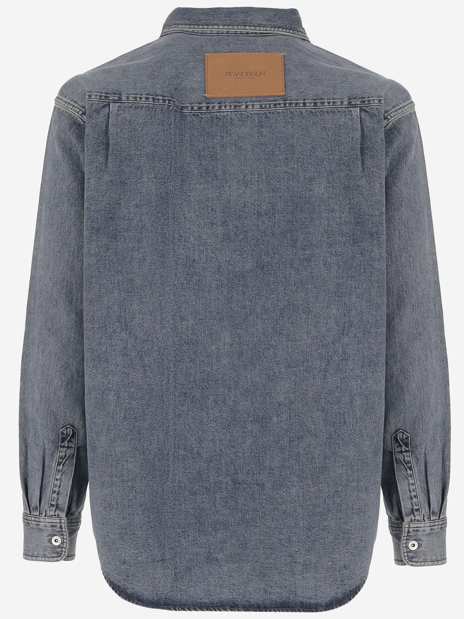 CAMICIA IN DENIM DI COTONE CON LOGO DS0011 PG1855172 JW ANDERSON 