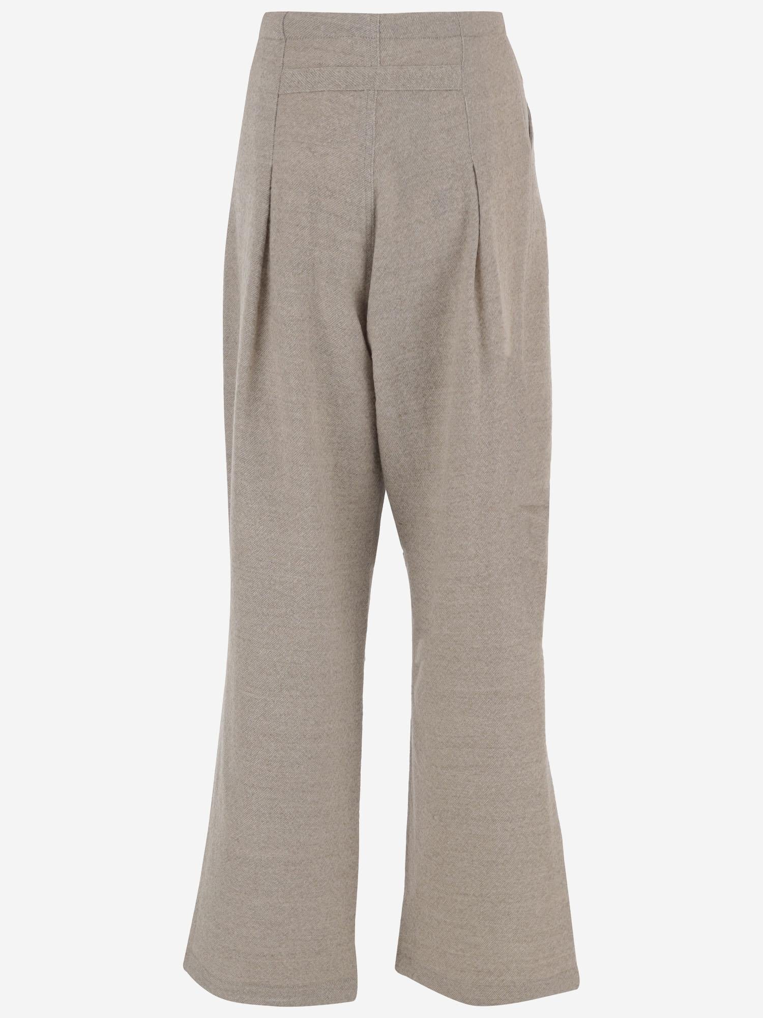 PANTALONI OVERSIZE IN LANA CON COULISSE WTR42 FAW280085 DARKPARK 