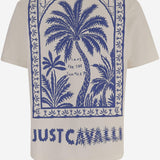 T-SHIRT IN COTONE CON STAMPA grafica 80OAHT23 CJ500004 JUST CAVALLI 