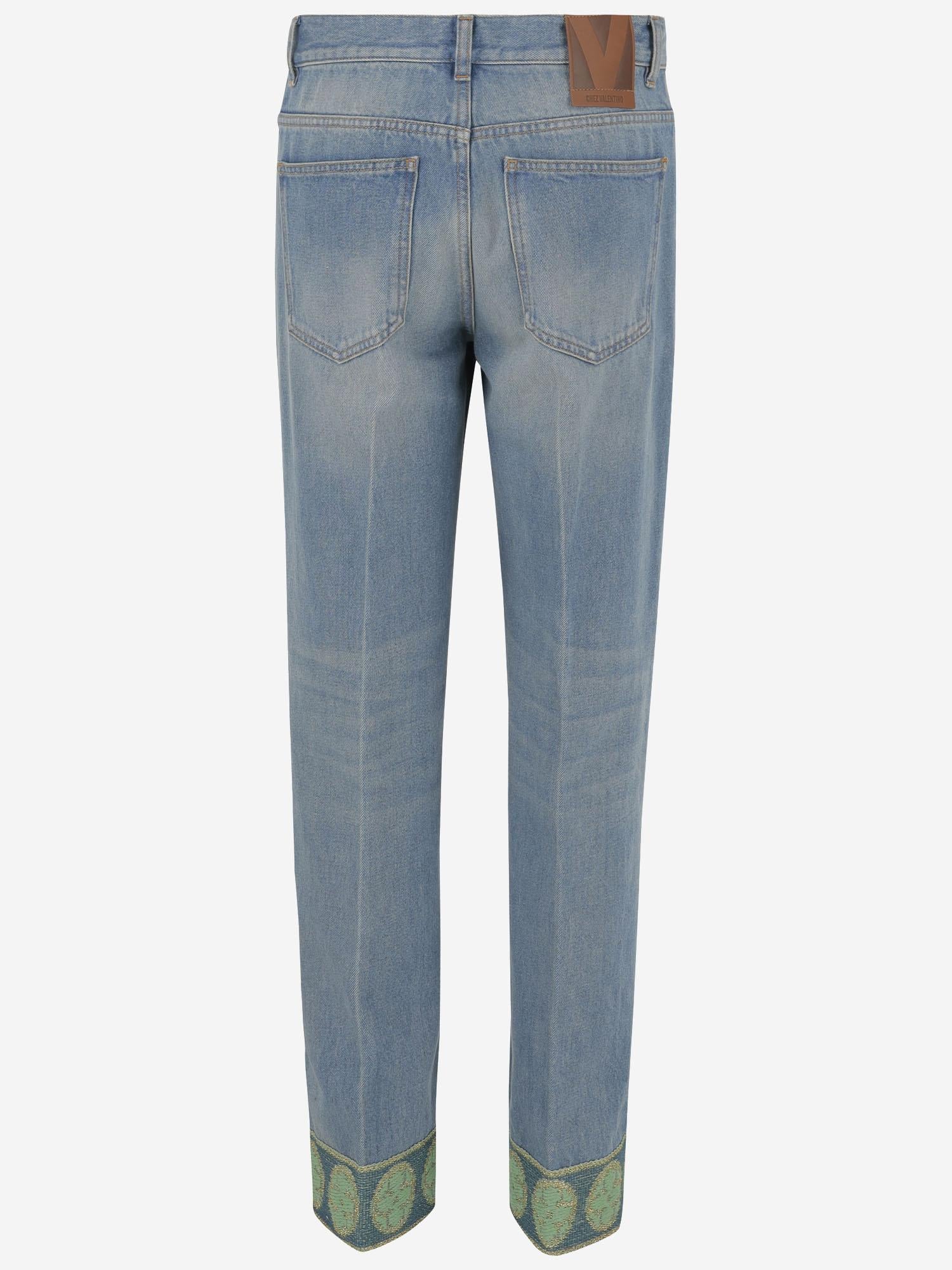 JEANS IN DENIM CON BORDI IN JACQUARD 6B3DD18X94V 558 VALENTINO 