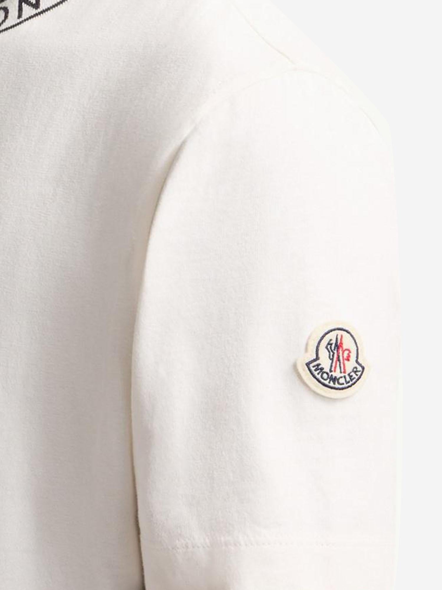 T-SHIRT IN COTONE CON FINITURA LOGATA 8C00031 8390T032 MONCLER 