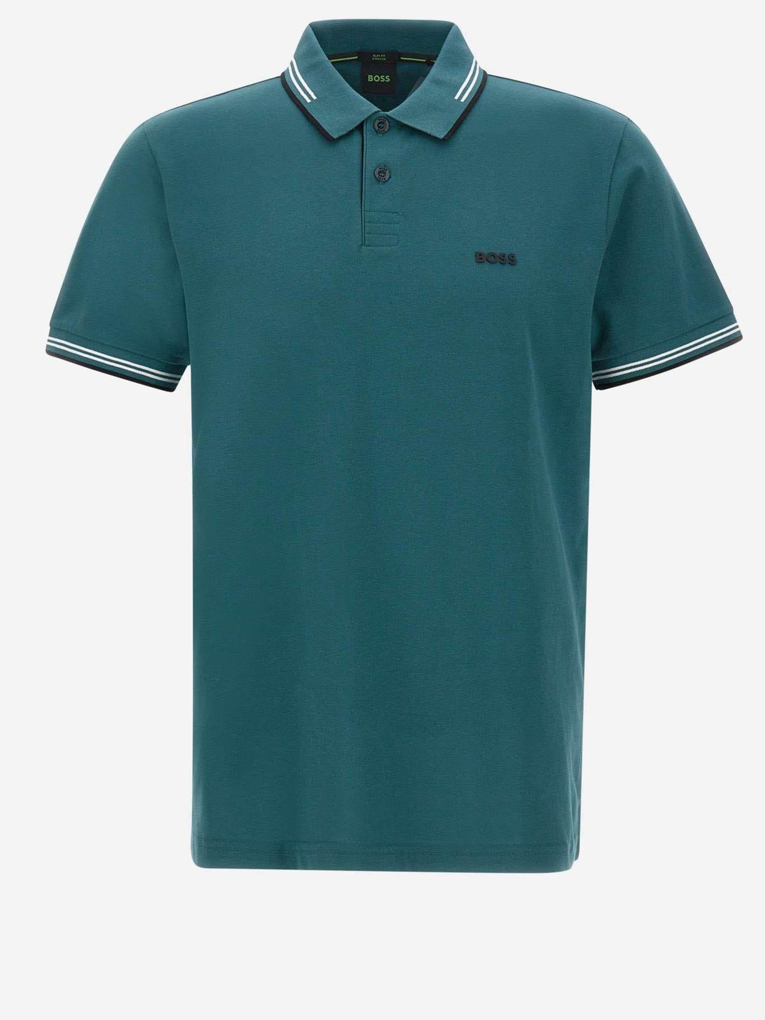 Polo in cotone stretch con logo 50506193 356 HUGO BOSS 