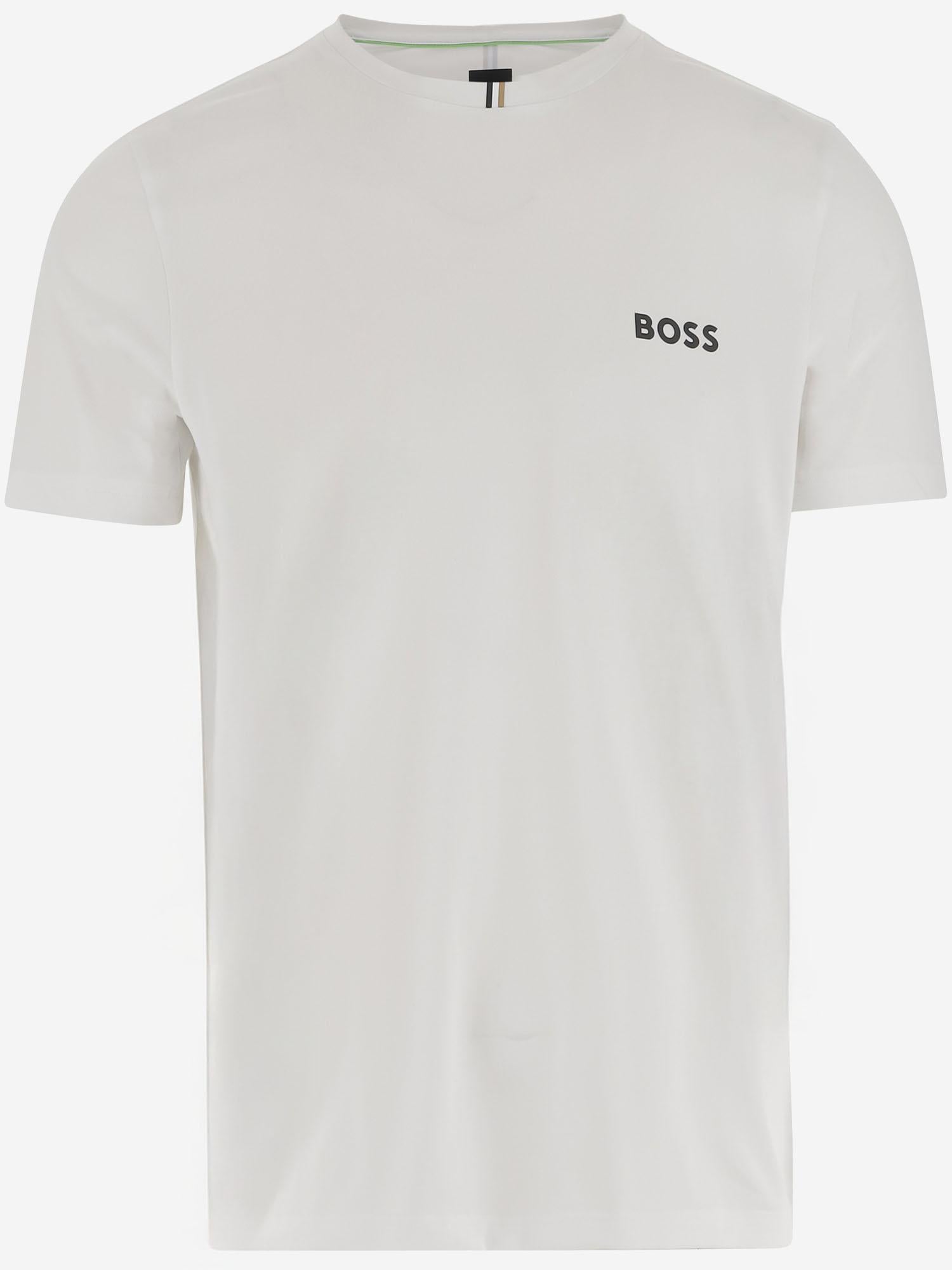 T-SHIRT IN NYLON STRETCH CON LOGO 50543328 100 HUGO BOSS 