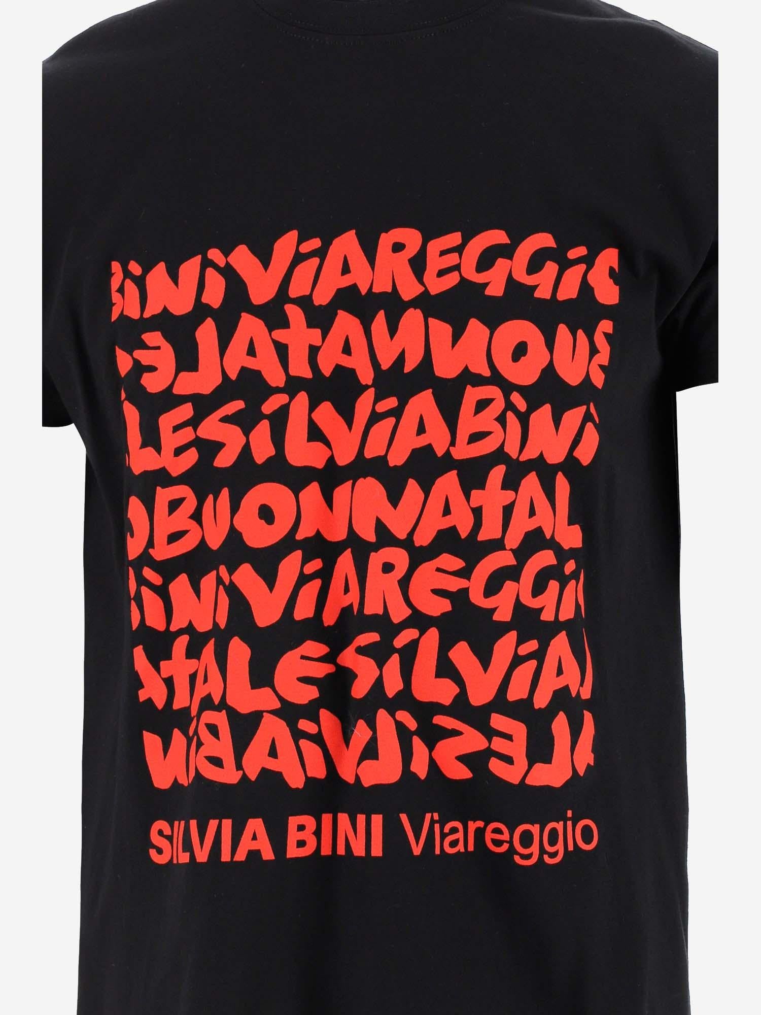 T-SHIRT STAMPA NATALE TSHIRTNATALE BLACK BINI SILVIA 
