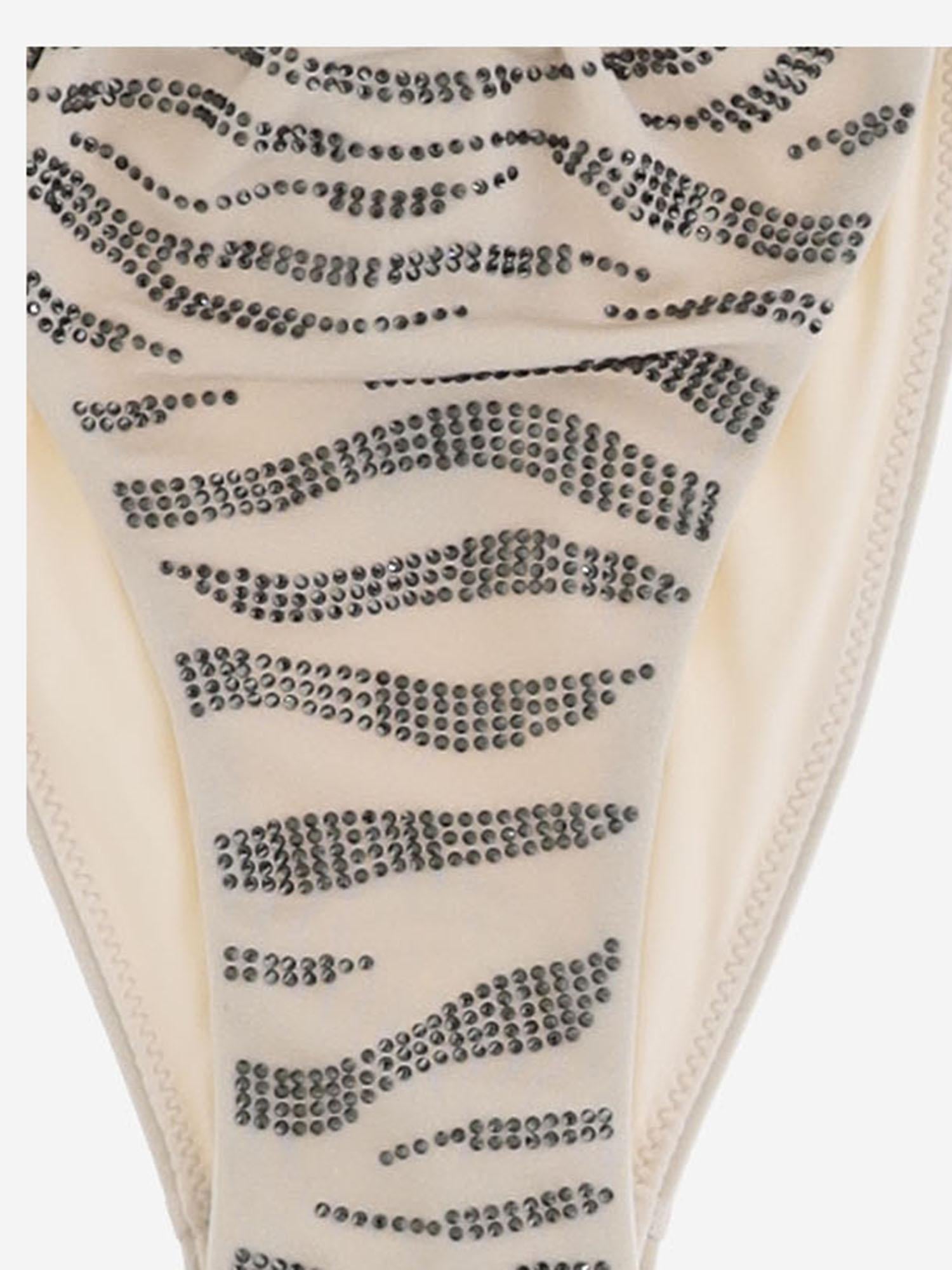 SLIP DA BAGNO GUAIANA CON MOTIVO ANIMALIER IN STRASS NOE0001 00235L MC2 SAINT BARTH 