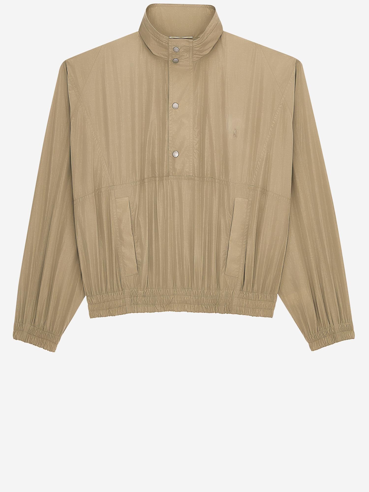 Giacca a vento in tela effetto stropicciato 863244 YZ9GH2576 SAINT LAURENT 