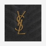 PORTAFOGLIO CASSANDRE IN PELLE GOFFRATA GRAIN DE POUDRE 668288 BOW011000 SAINT LAURENT 