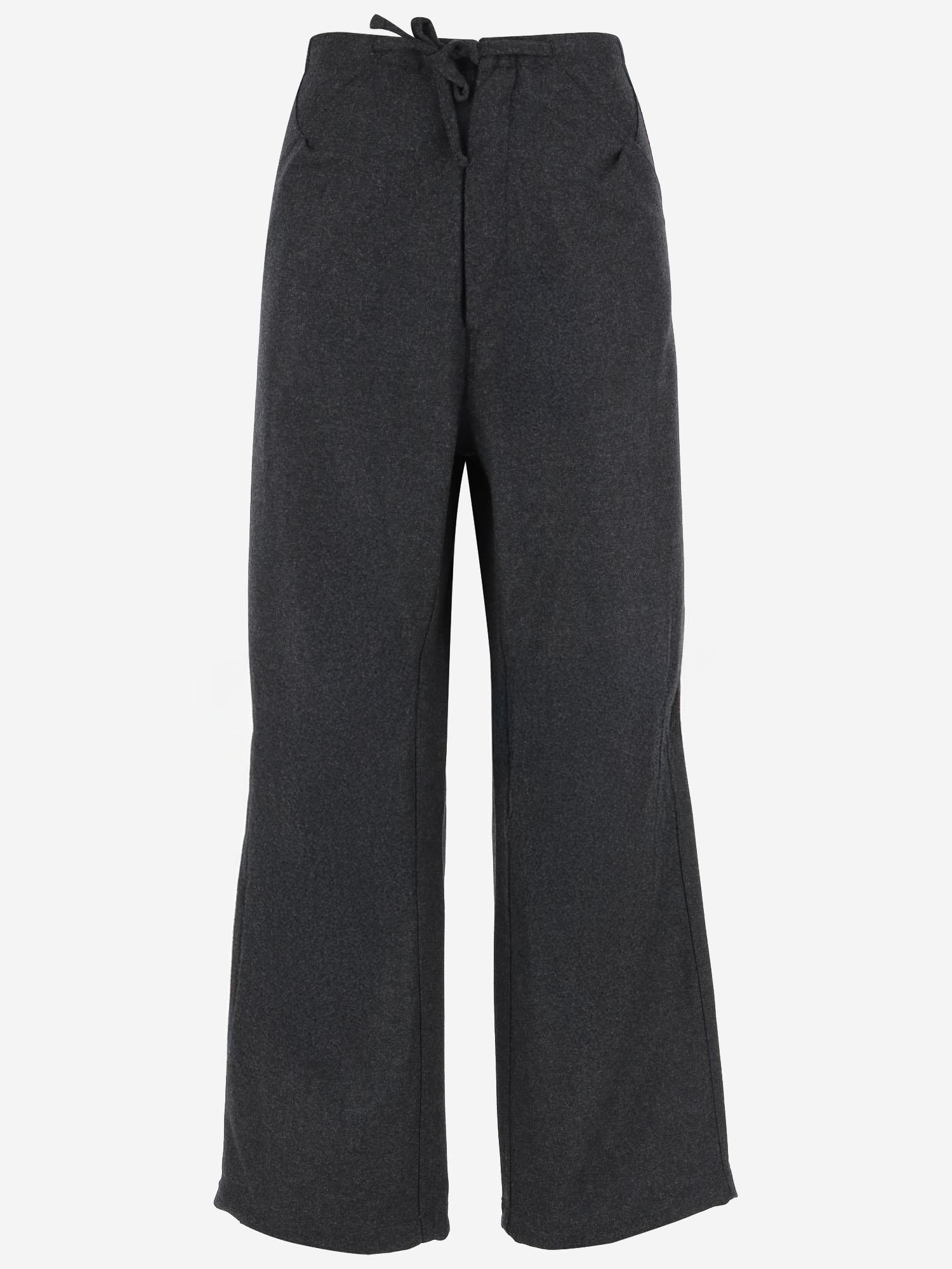 PANTALONI OVERSIZE IN LANA CON COULISSE WTR42 FAW020075 DARKPARK 
