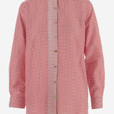 CAMICIA A QUADRI IN misto seta COTONE DLWPLSPLA02 WHITERED PERO 