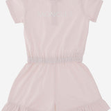 TUTA IN COTONE STRETCH CON LOGO 8L000058790N 504 MONCLER ENFANTS 