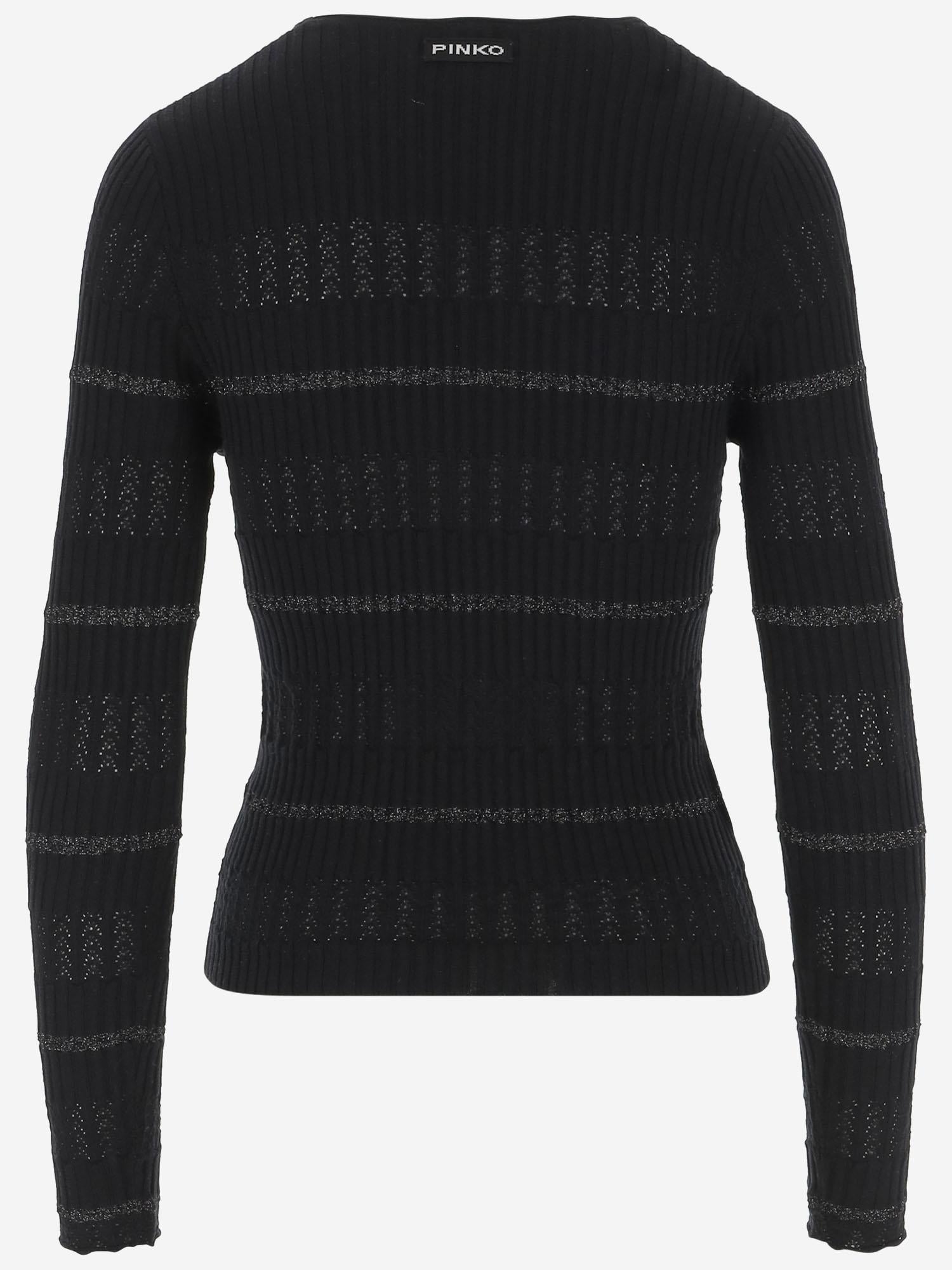 PULLOVER IN COTONE E SETA 104735 A2FCZ99 PINKO 