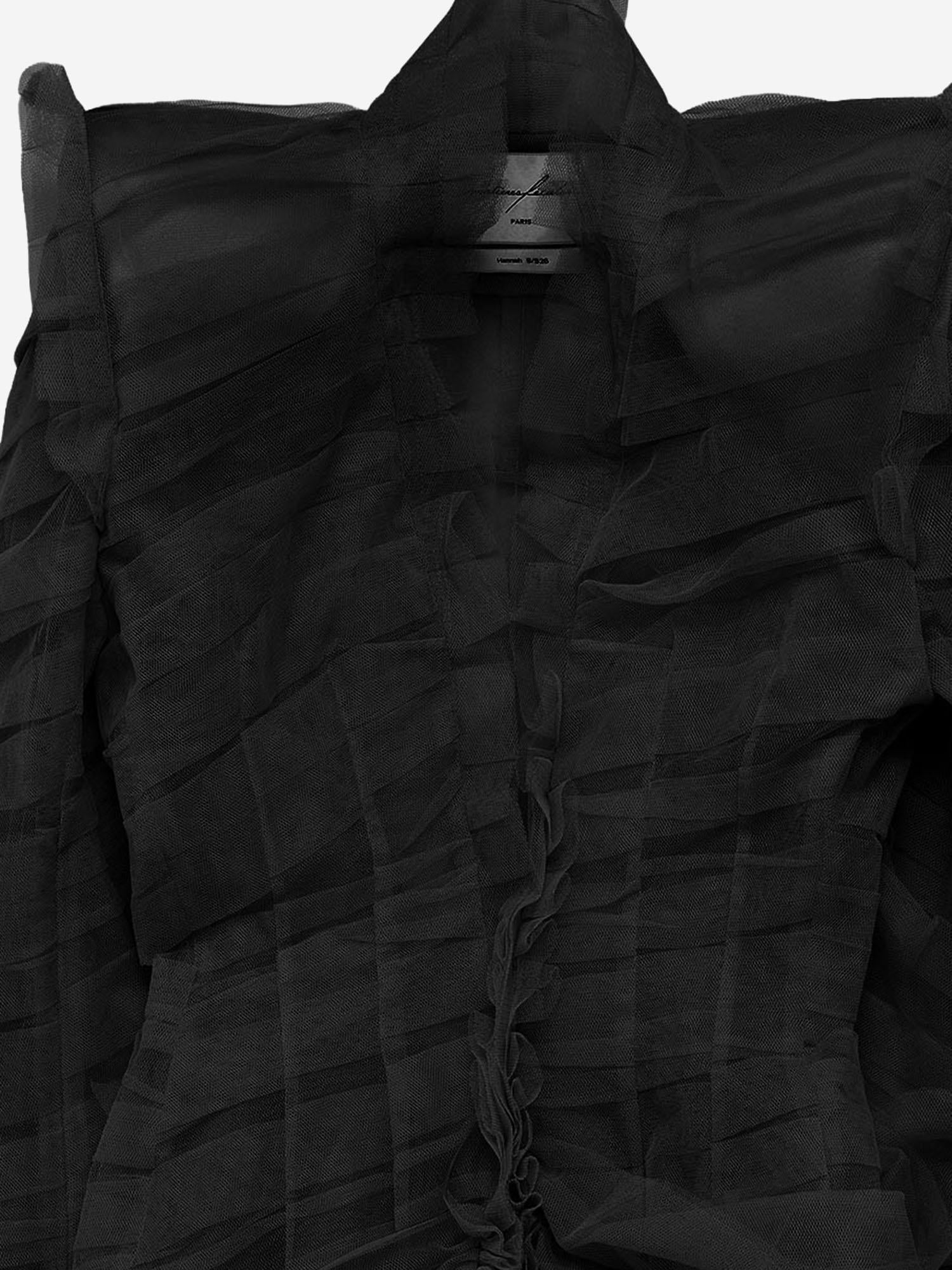 GIACCA DI TULLE NERA MAT02J104 1 MATIERES FECALES 