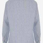 CAMICIA IN LINO CON MOTIVO A RIGHE 50562694 459 HUGO BOSS 