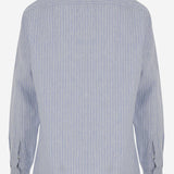 CAMICIA IN LINO CON MOTIVO A RIGHE 50562694 459 HUGO BOSS 