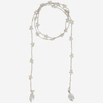 COLLANA CON PERLE VCREAM WHITEROSEGRIGIO MELA 
