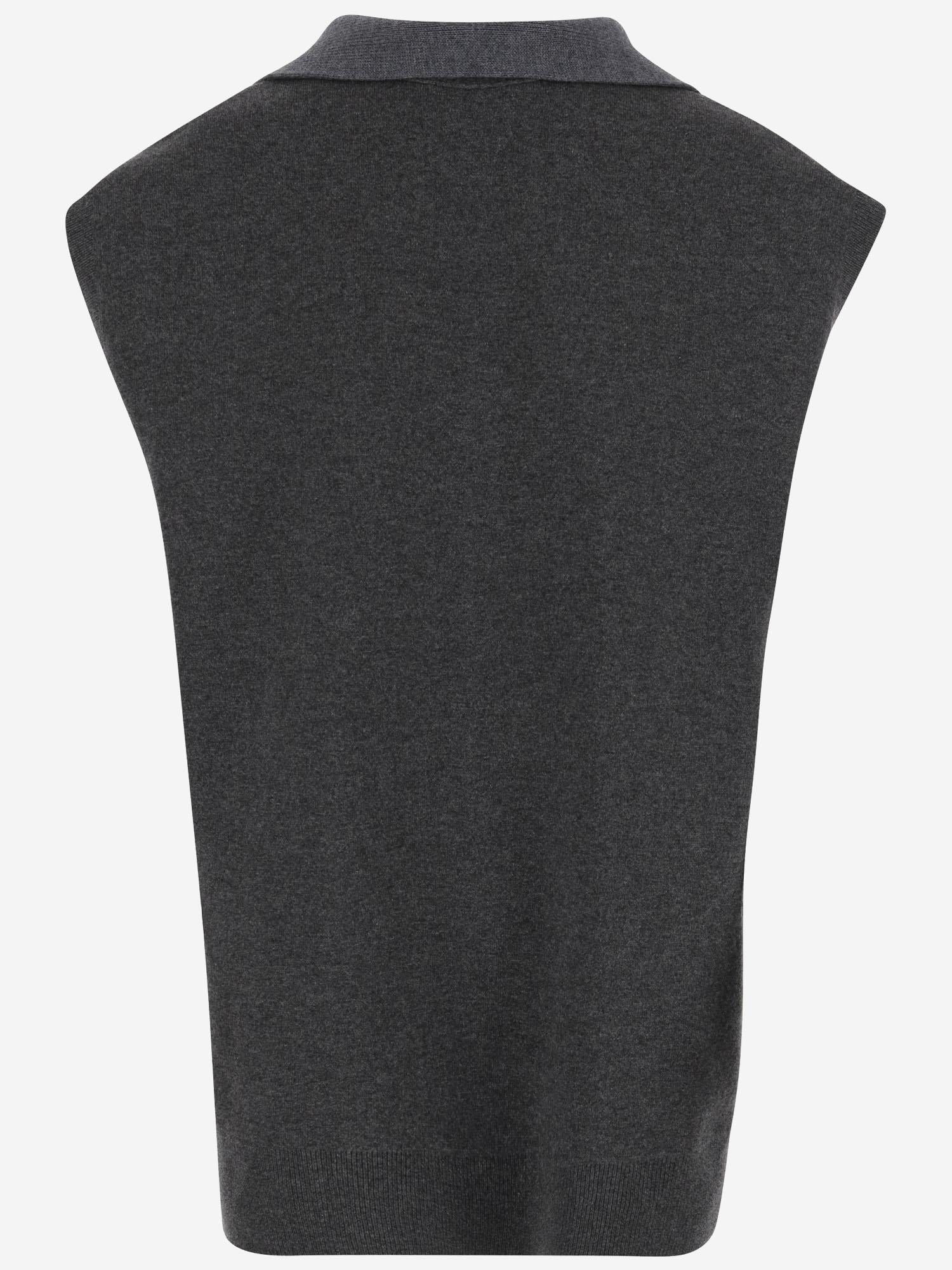 TOP IN CASHMERE CON SCIARPA AL COLLO 6252K21145 FLANNEL CARVEN 