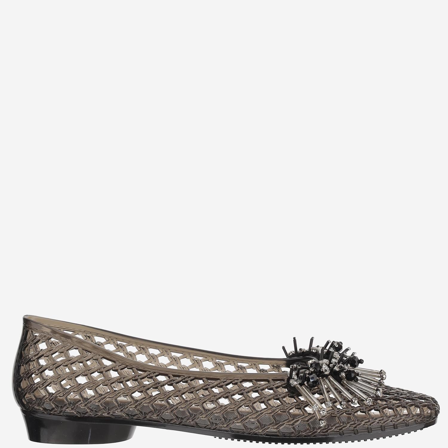 BALLERINE TRASPARENTI CON DECORAZIONE HJ25PSALST03BK01 BLACK HEAVENLY JELLY 
