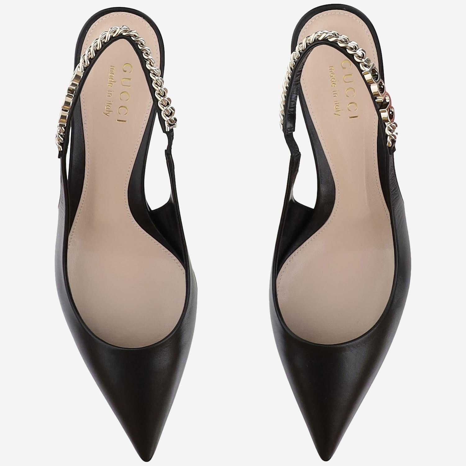 DÉCOLLETÉ SIGNORIA IN PELLE 782832 DMBT01000 GUCCI 