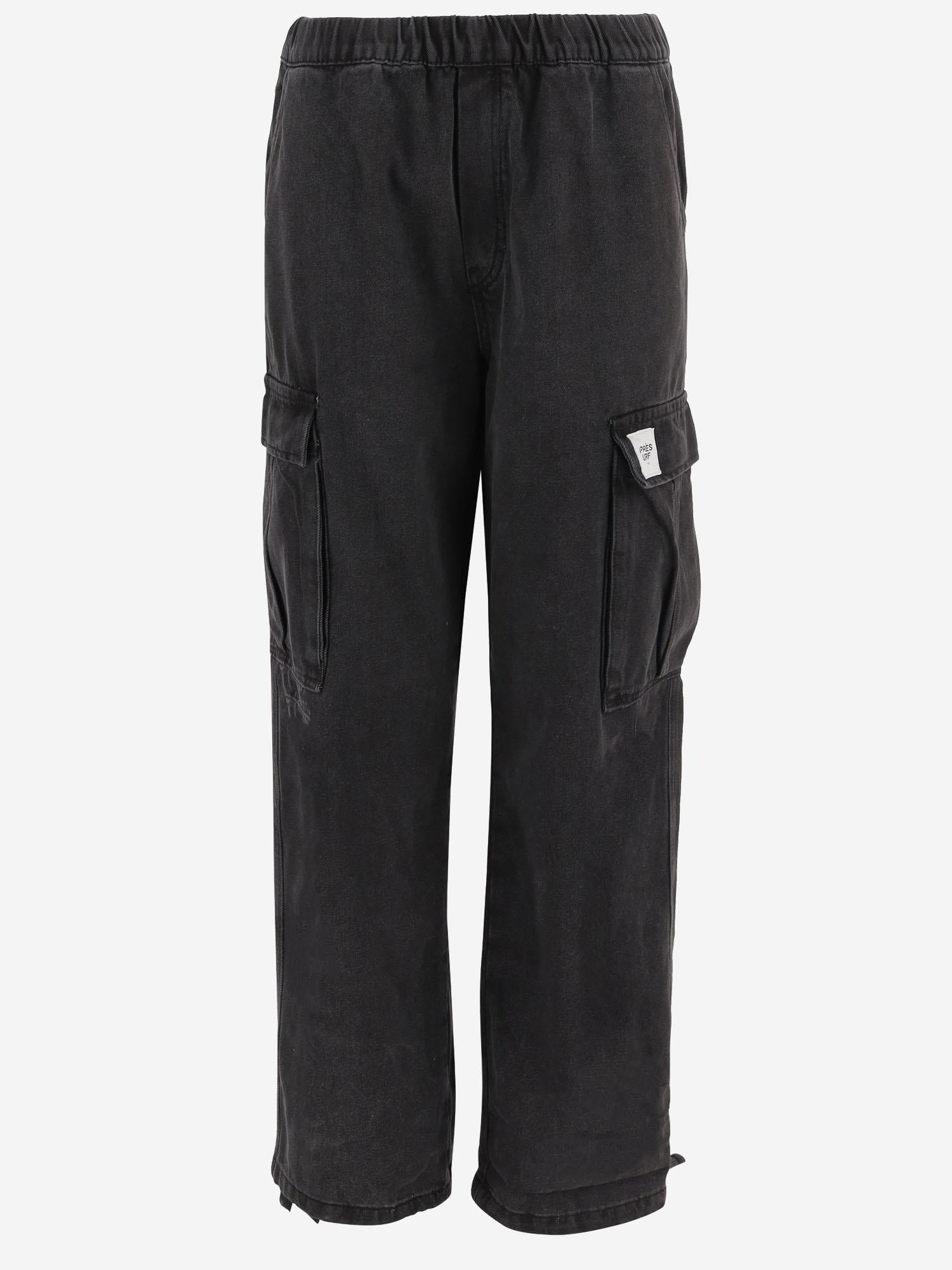 PANTALONI IN COTONE CON LOGO 56WORKDENIMPANTAURELIO BLACKDENIM APRES SURF 