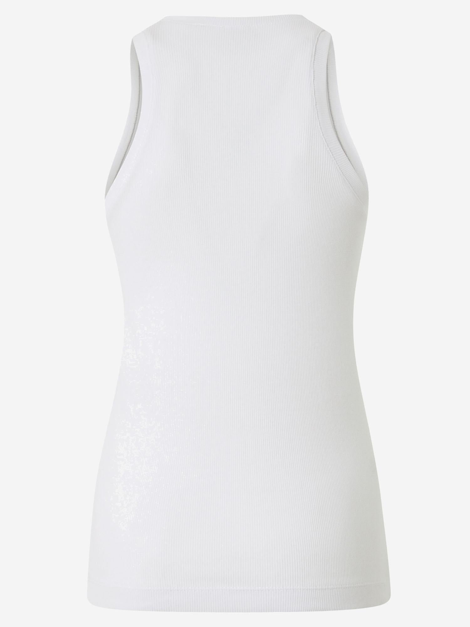 CANOTTA IN MAGLIA A COSTINE CON LOGO 100822 A2RCZ05 PINKO 