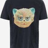 T-shirt in cotone con Stampa Le Chat De La Maison 8V3MG16P BD0598 VALENTINO 