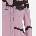 CAMICIA IN COTONE CON MOTIVO TIE-DYE DAM26TU5 PINK DONT @ ME 