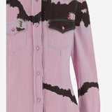 CAMICIA IN COTONE CON MOTIVO TIE-DYE DAM26TU5 PINK DONT @ ME 
