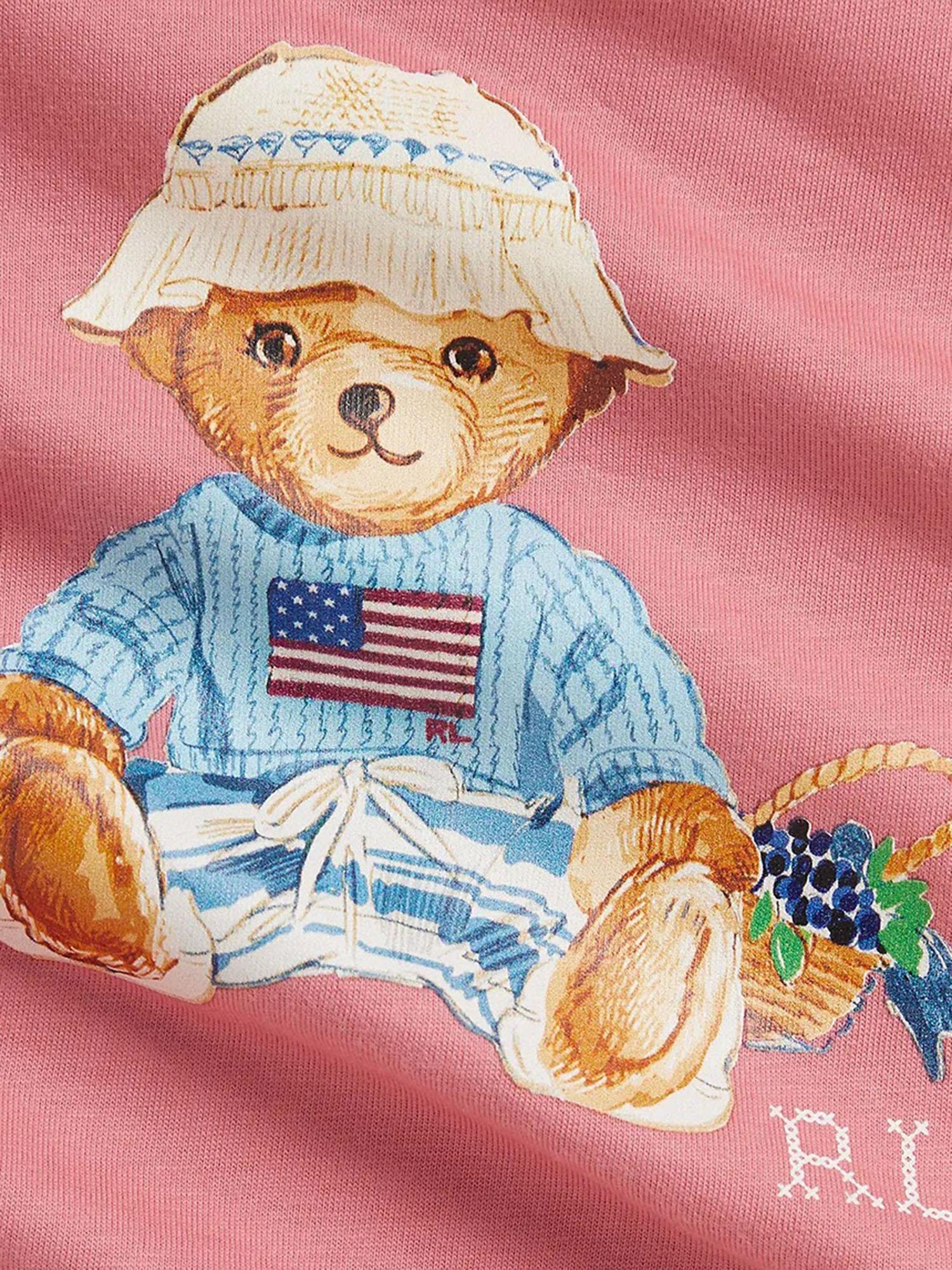 BODY IN COTONE CON POLO BEAR 310A12817001 DESERT ROSE POLO RALPH LAUREN KIDS 