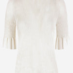 T-SHIRT IN MISTO VISCOSA CON MANICHE ARRICCIATE J02GC0144 J18363100 JIL SANDER 