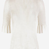 T-SHIRT IN MISTO VISCOSA CON MANICHE ARRICCIATE J02GC0144 J18363100 JIL SANDER 