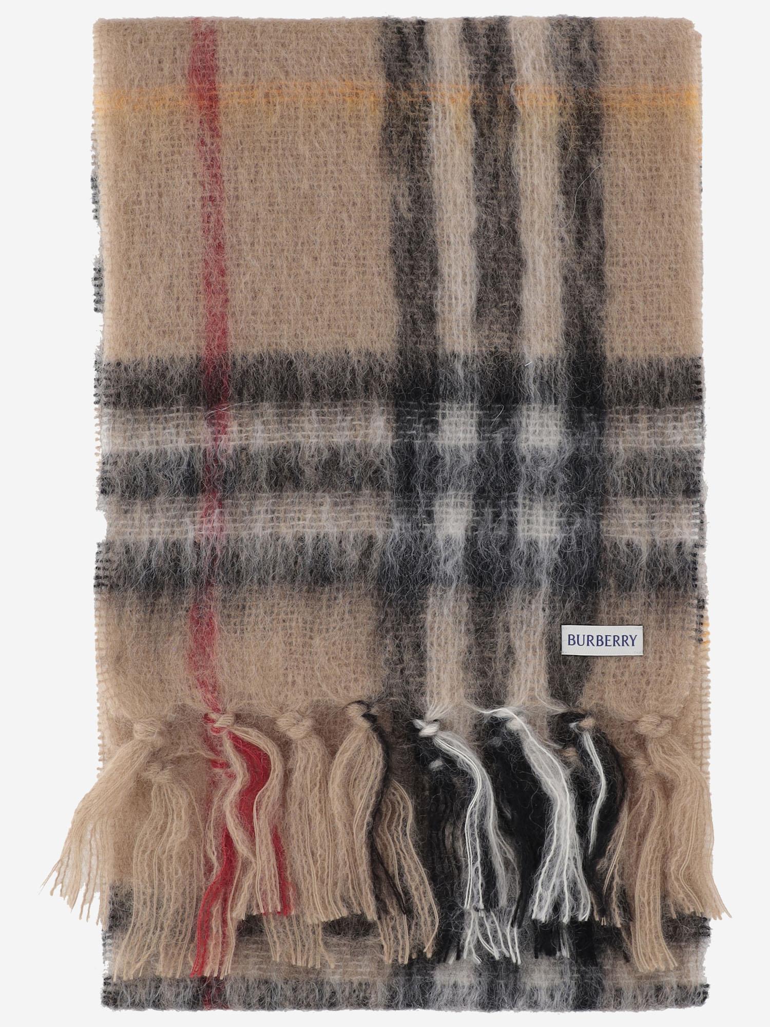SCIARPA IN MISTO MOHAIR CON MOTIVO CHECK 8112967 SAND BURBERRY 