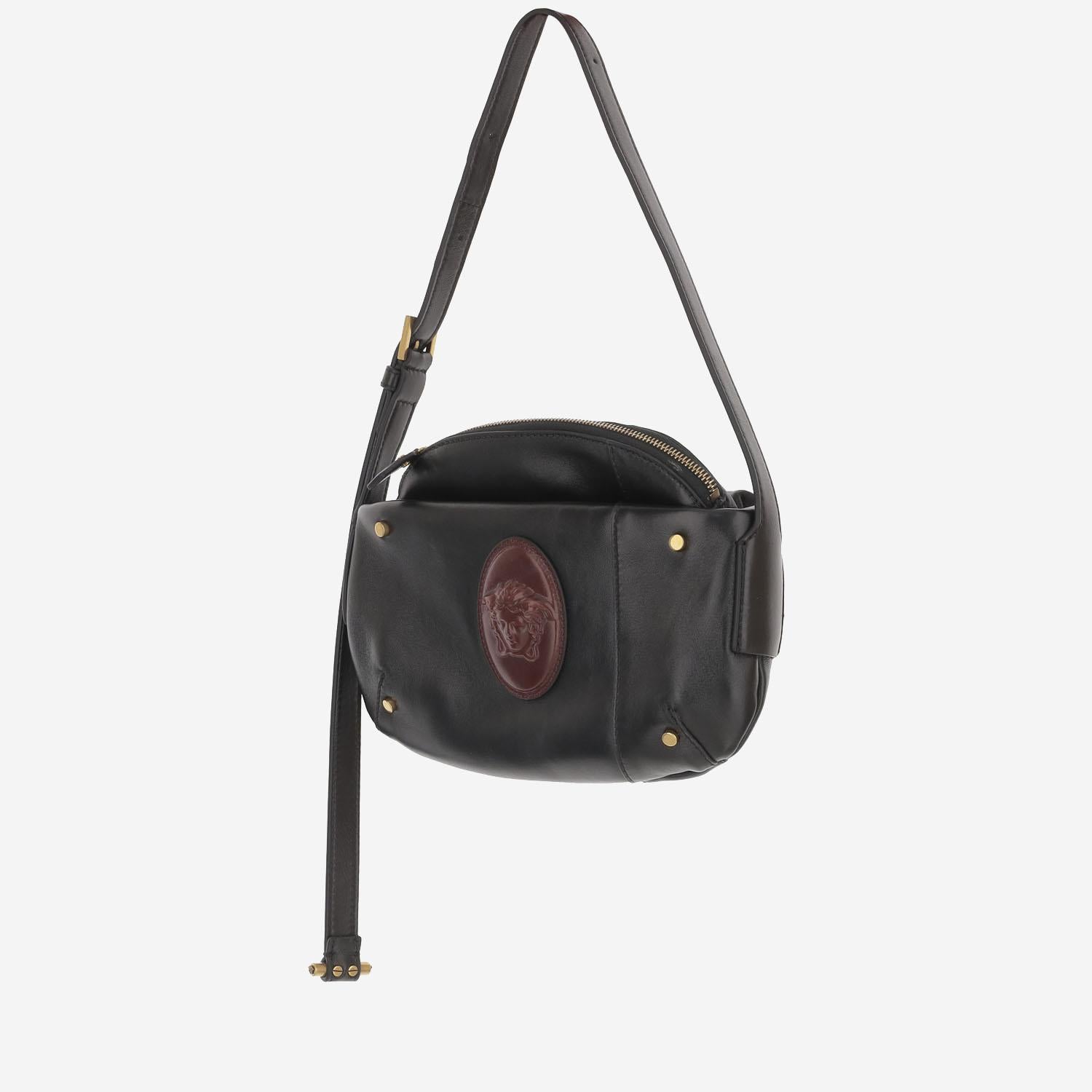 BORSA A TRACOLLA IN PELLE CON LOGO MEDUSA 1025028 1A174492B0AJ VERSACE 