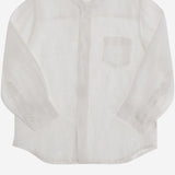 Camicia in lino P25CL016L6006 010 IL GUFO KIDS 