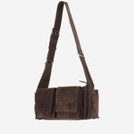 Borsa a tracolla Utilitaire in pelle scamosciata 5BC205 2CSSF0003 MIU MIU 