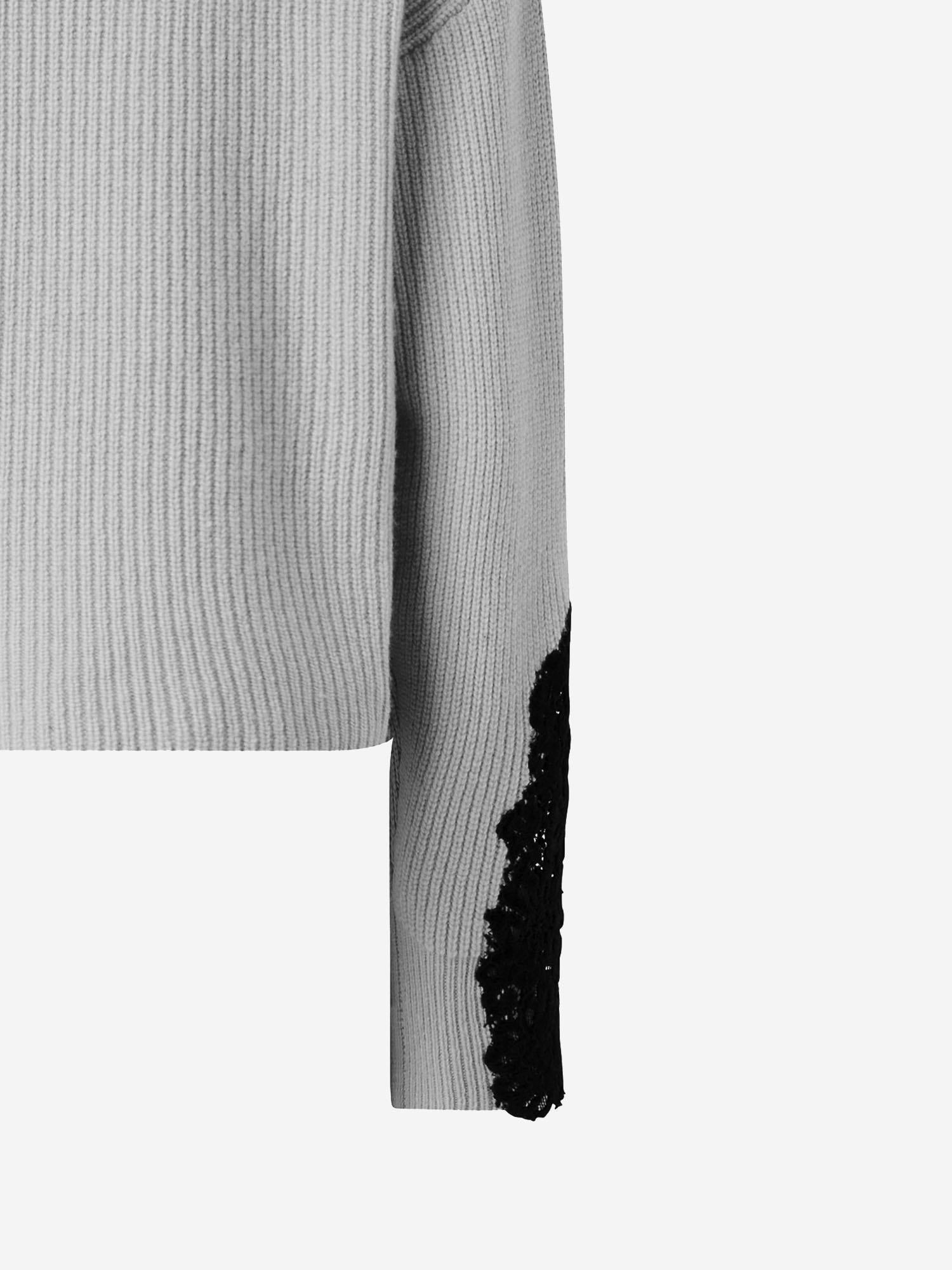 Maglione in misto lana stretch con pizzo 105505 A2R1II2 PINKO 